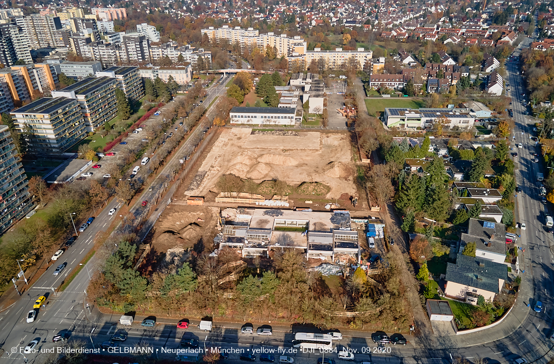 09.11.2020 - Baustelle Grundschule am Karl-Marx-Ring in Neuperlach